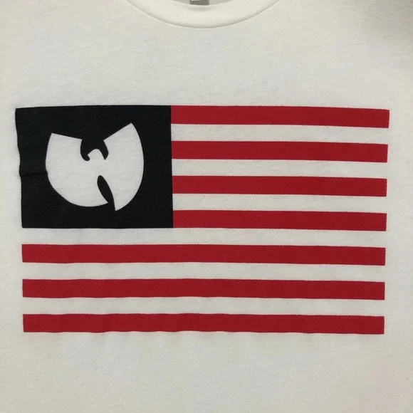 Wu Tang Clan American Flag Next Level Apparel T Shirt Mens XL White - Picture 1 of 7